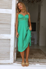 In This Lifetime Midi Dress Green
