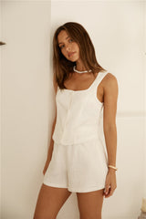 Summer Spell Shorts White