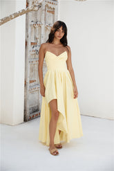 Enchantress Strapless Maxi Dress Yellow