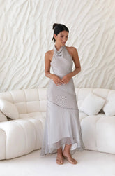 Tidal Wave Maxi Dress Brown