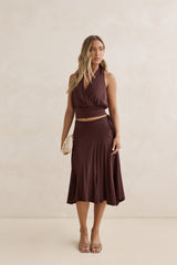 Dreamy Shores Halter Top Brown