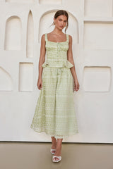 Wishing For Romance Midi Skirt Sage
