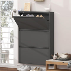 6 Inch Slim Wall Mounted Shoe Cabinet(No-Assembly)