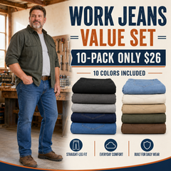π₯ Last Day Promotion β¨ Menβs Stretch Flex Jeans | 7-Pocket Comfort Denim Pants | Slim Fit Casual Trousers with Functional Pockets for Everyday Wear π