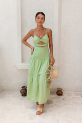 Make It Natural Maxi Dress Green
