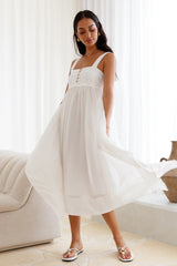 Restful Escape Midi Dress White