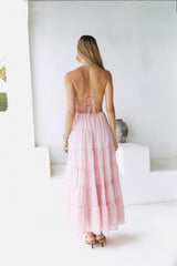 Renaissance Art Maxi Dress Pink