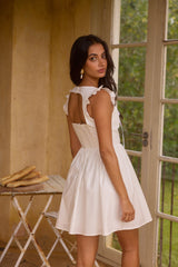 Moonflower Melodies Mini Dress White