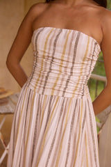Ember and Ashes Strapless Maxi Brown