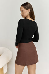 BASE The Flatter Me Long Sleeve Ribbed Bodysuit Black