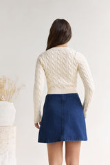 The Exclusive Cable Knit Sweater Cream