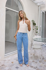 Sandy Skies Halter Top Beige