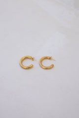 18k Gold Plated Art Wall Hoop Earrings Gold