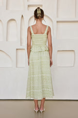 Wishing For Romance Midi Skirt Sage
