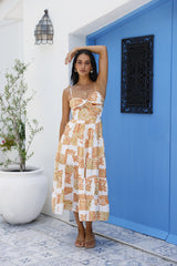 Sundrenched Serenade Midi Dress Orange